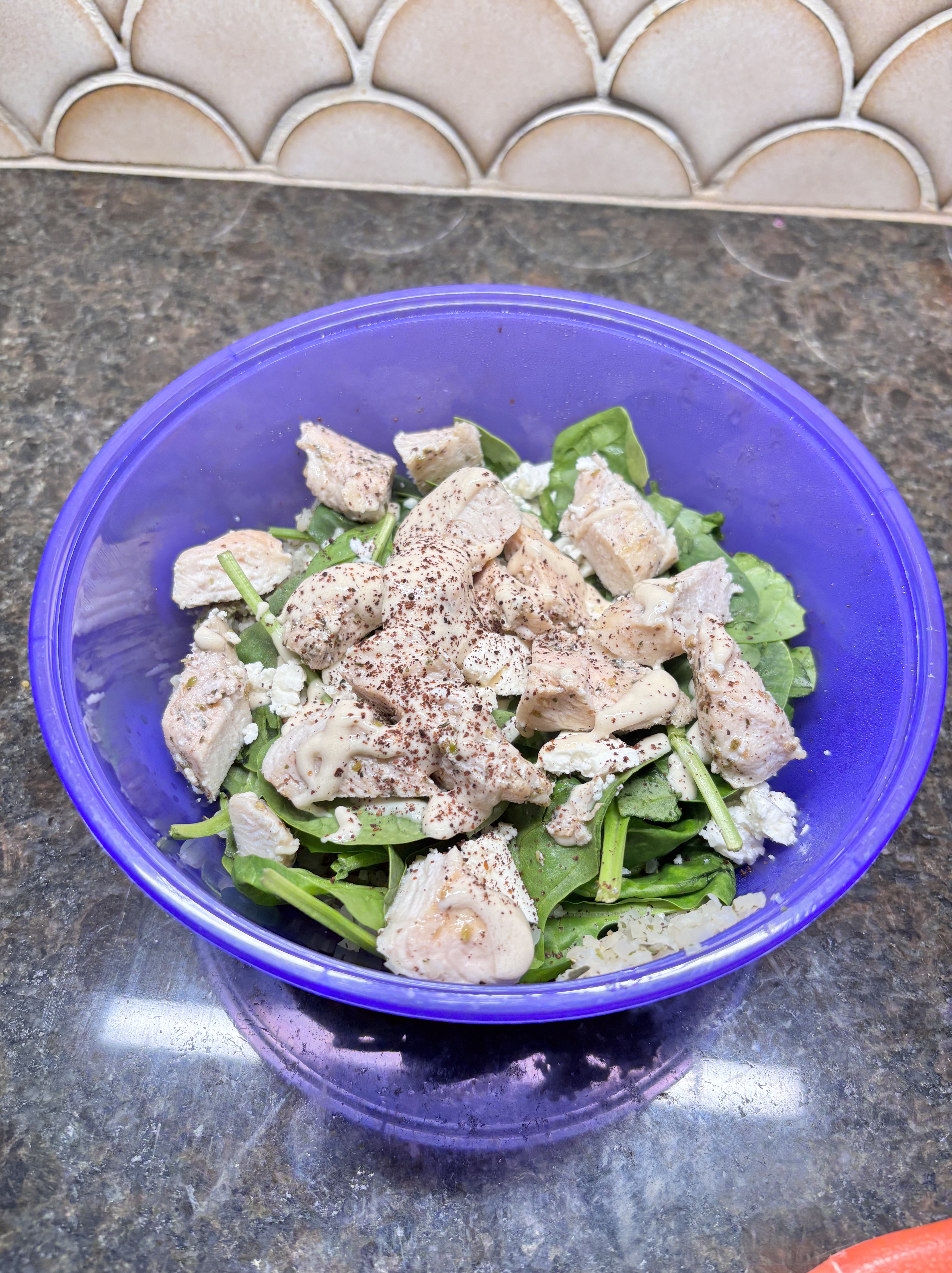 Za'atar Chicken Bowl with Lemon Tahini